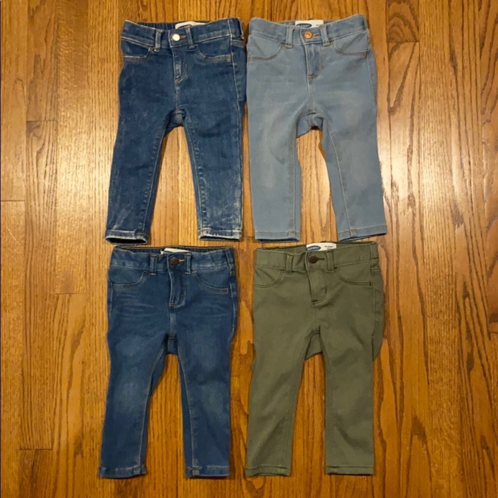 Four Baby Girls Old Navy Jeans.